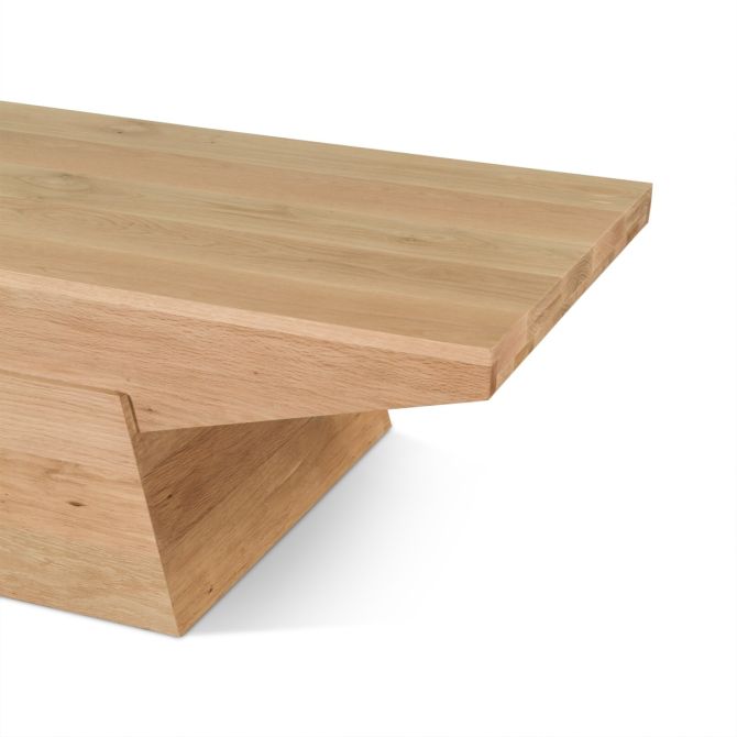 Incus 58" Modern Coffee Table in Natural Oak - World Interiors