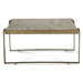 Rhodes Industrial Marble Coffee Table with Antique Brass - World Interiors