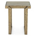 Rhodes Industrial Marble Side Table with Antique Brass - World Interiors