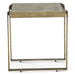 Rhodes Industrial Marble Side Table with Antique Brass - World Interiors