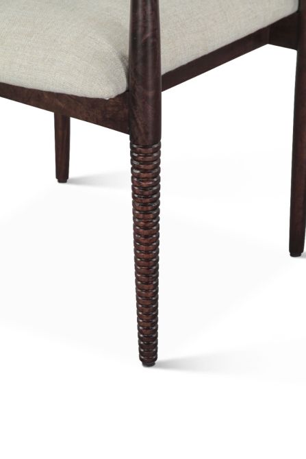 Provence Upholstered Dining Chair in Dark Sienna - World Interiors