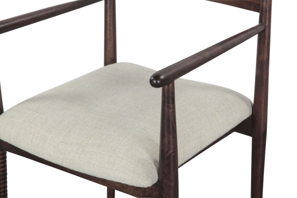 Provence Upholstered Dining Chair in Dark Sienna - World Interiors