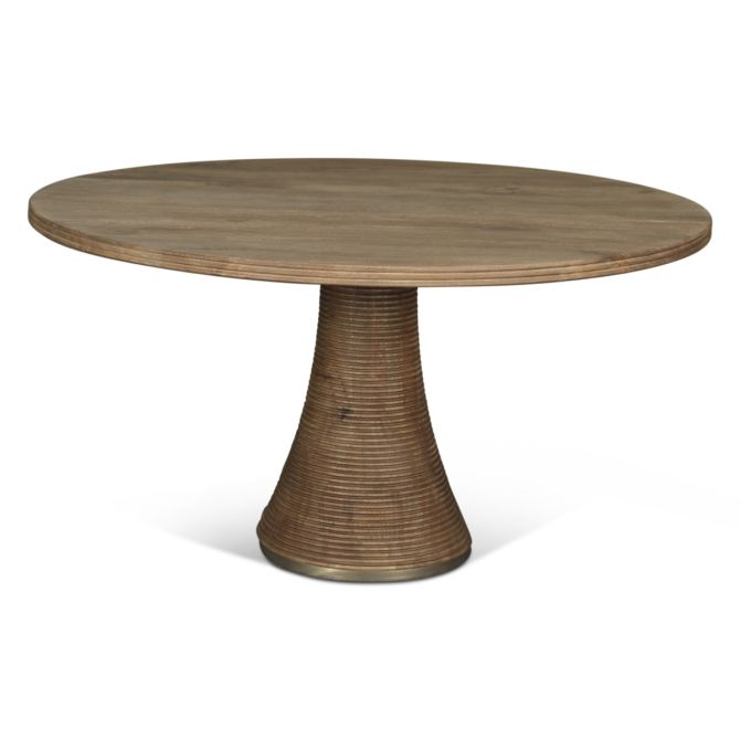 Provence 54" Round Dining Table in Natural Brown - World Interiors