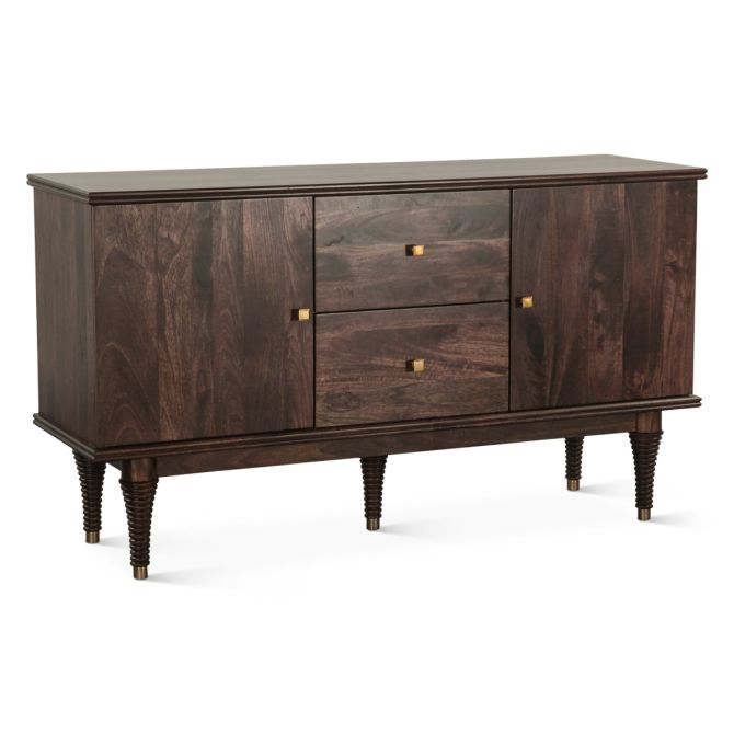 Provence 55" Mango Wood Sideboard in Dark Sienna - World Interiors