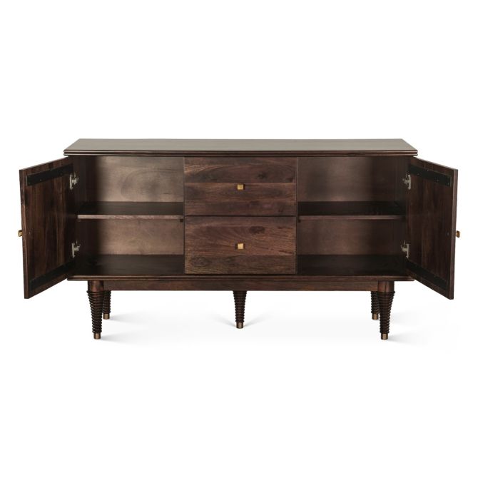 Provence 55" Mango Wood Sideboard in Dark Sienna - World Interiors