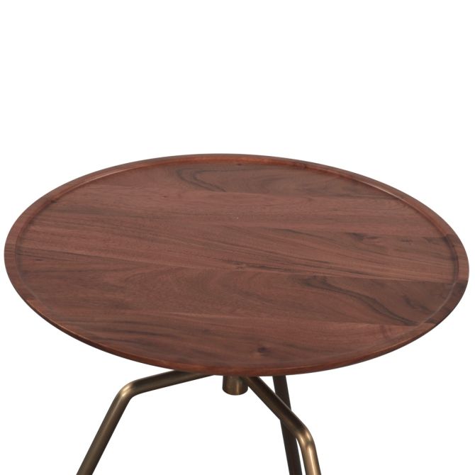 Provence Pedestal Side Table in Dark Sienna - World Interiors