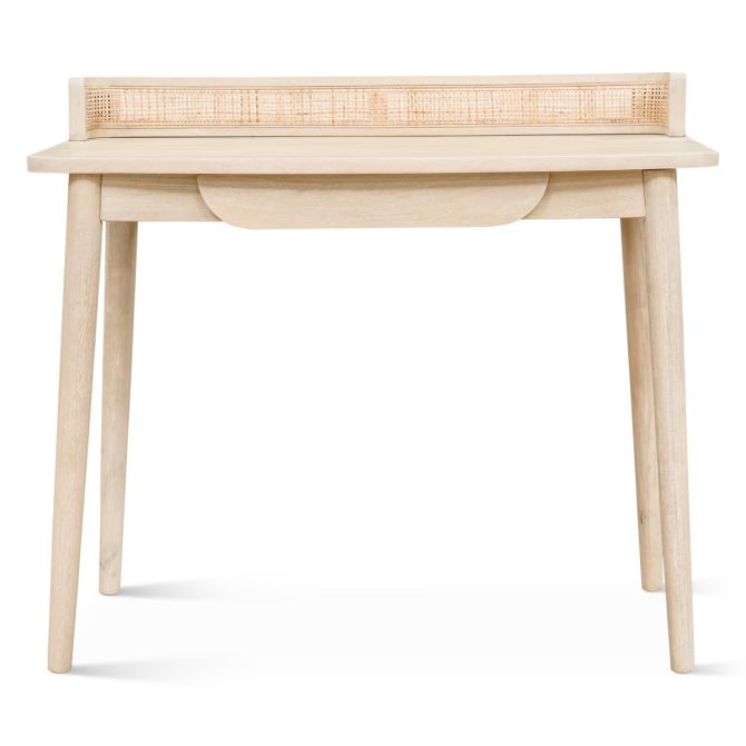 Calabasas Modern Office Desk in Natural White - World Interiors