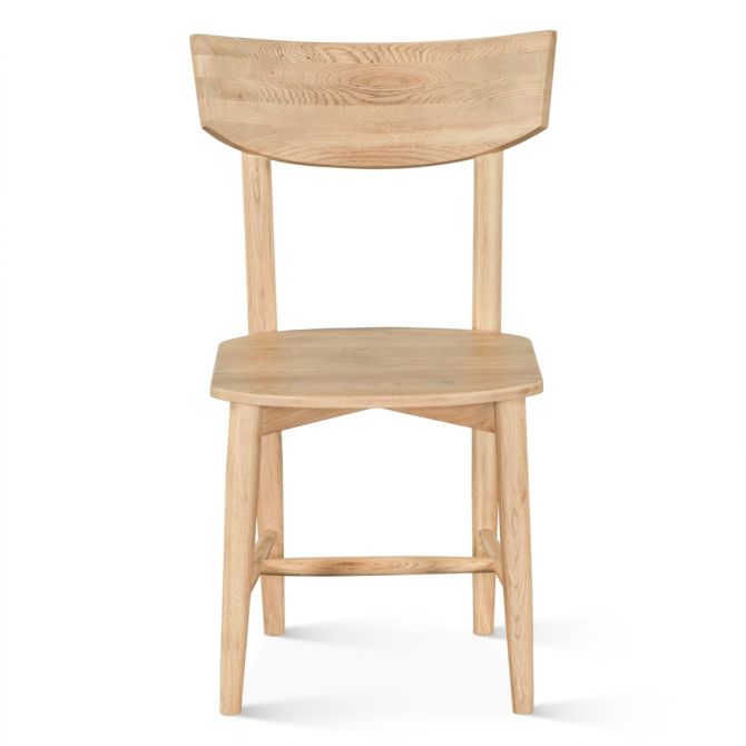 Miro Modern Dining Chair in Natural Oak - World Interiors