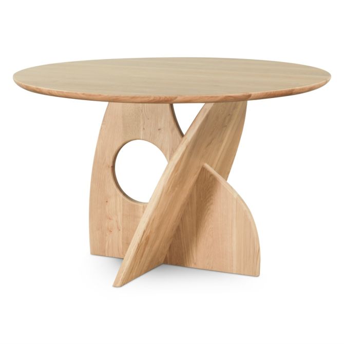 Miro 48" Round Dining Table in Natural Oak