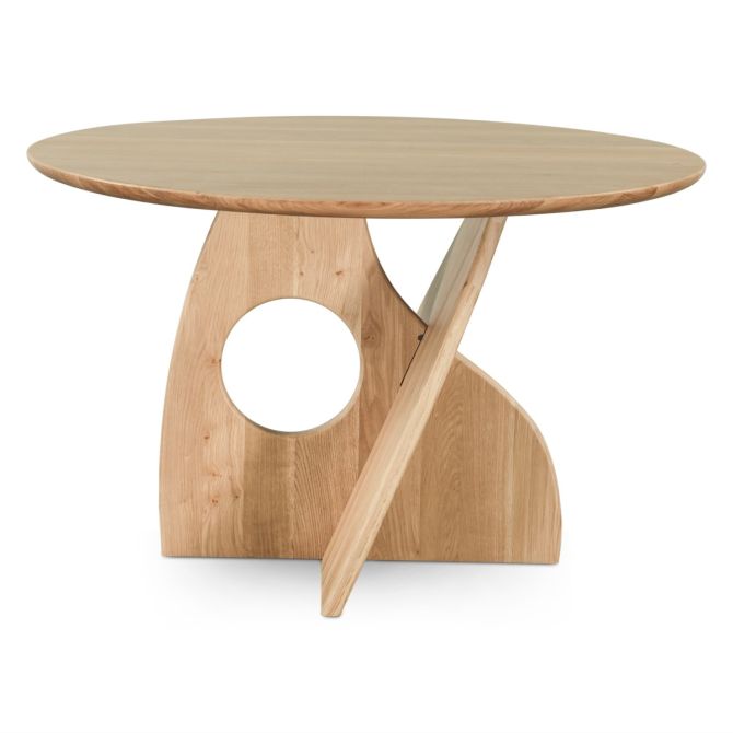 Miro 48" Round Dining Table in Natural Oak