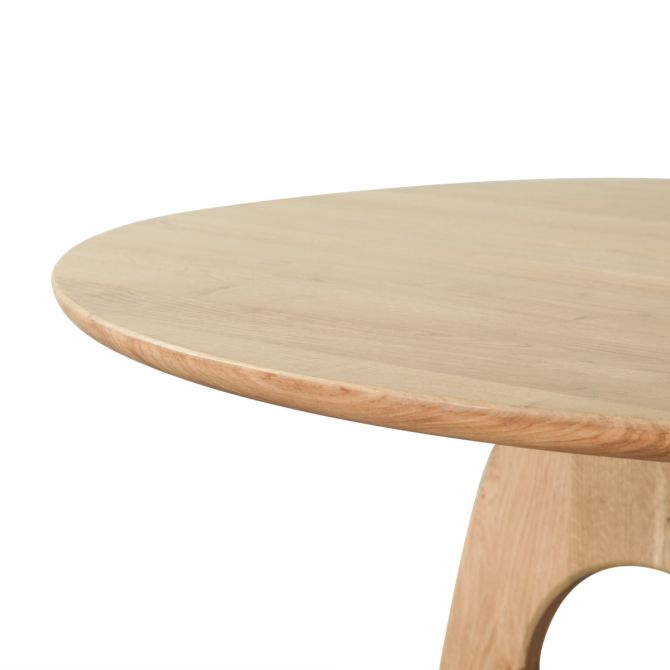 Miro 48" Round Dining Table in Natural Oak