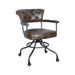 Brisben Chesterfield Office Chair in Antique Whiskey Leather - World Interiors