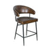 Brisben Modern Buffalo Leather Counter Chair - World Interiors