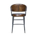 Brisben Modern Buffalo Leather Counter Chair - World Interiors