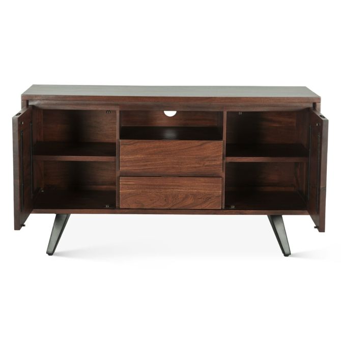 Knoxville 54" Rustic Modern Media Cabinet - World Interiors