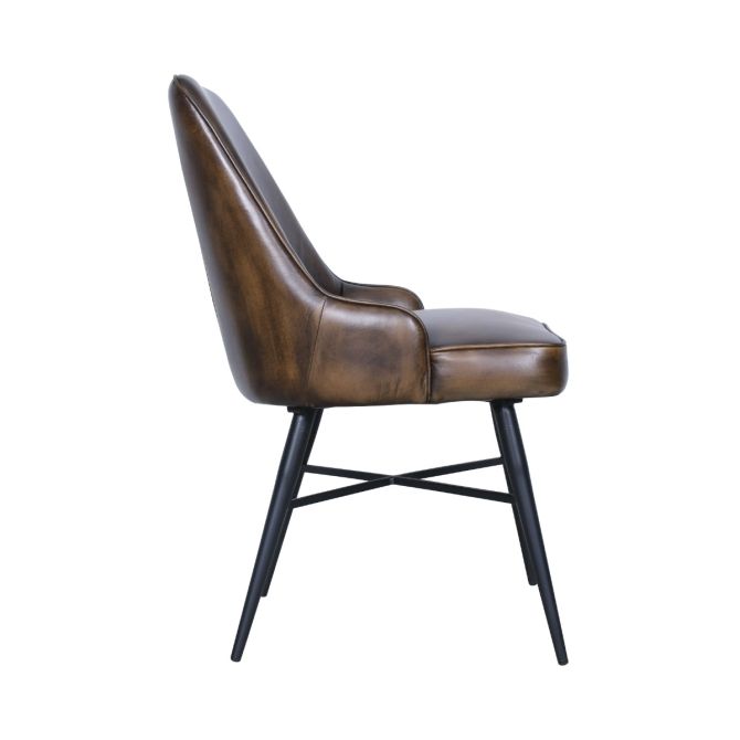 Galway Dining Chair in Antique Whiskey Leather