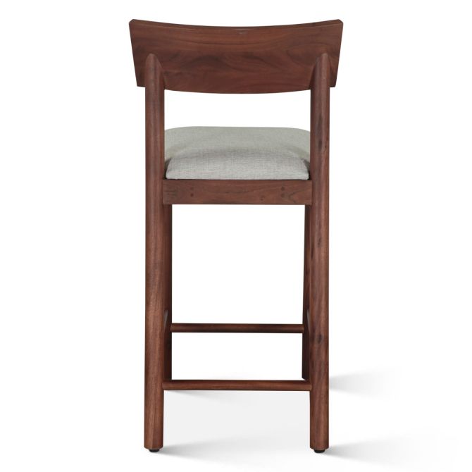 Hampton Modern Upholstered Counter Chair in Walnut