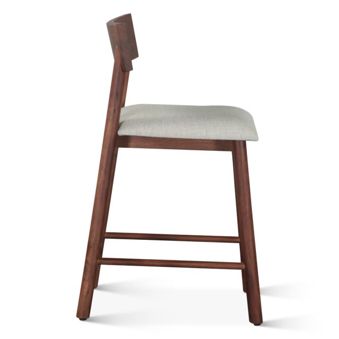 Hampton Modern Upholstered Counter Chair in Walnut