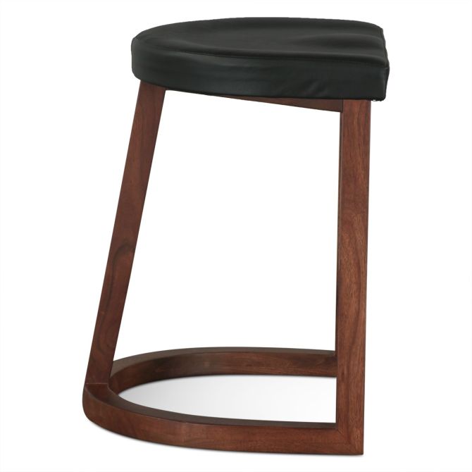 Hampton Modern Backless Counter Chair in Walnut - World Interiors