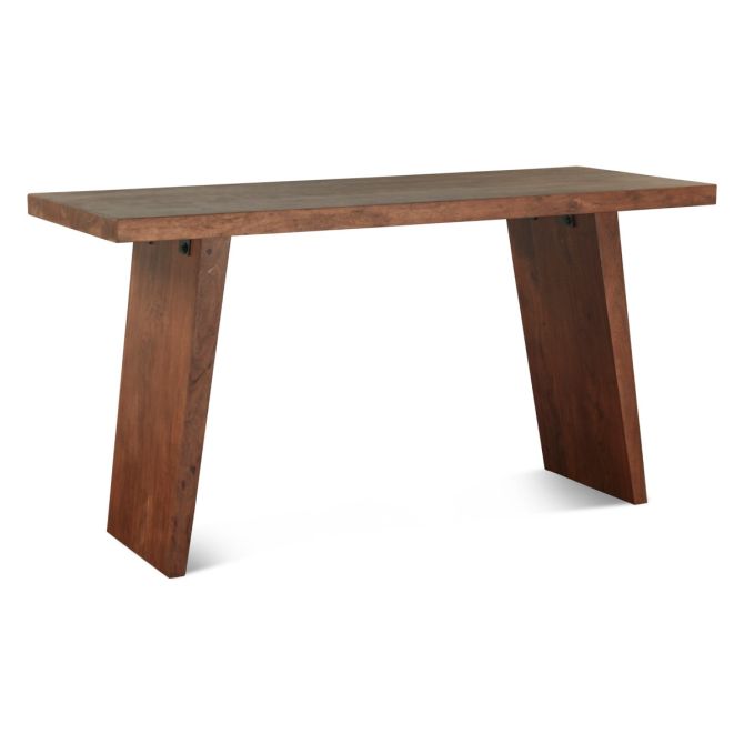 Hampton 68" Acacia Wood Gathering Table in Walnut - World Interiors