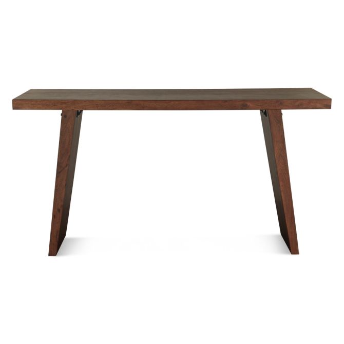 Hampton 68" Acacia Wood Gathering Table in Walnut - World Interiors