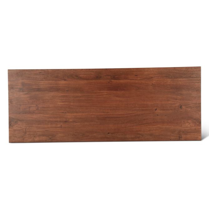 Hampton 68" Acacia Wood Gathering Table in Walnut - World Interiors