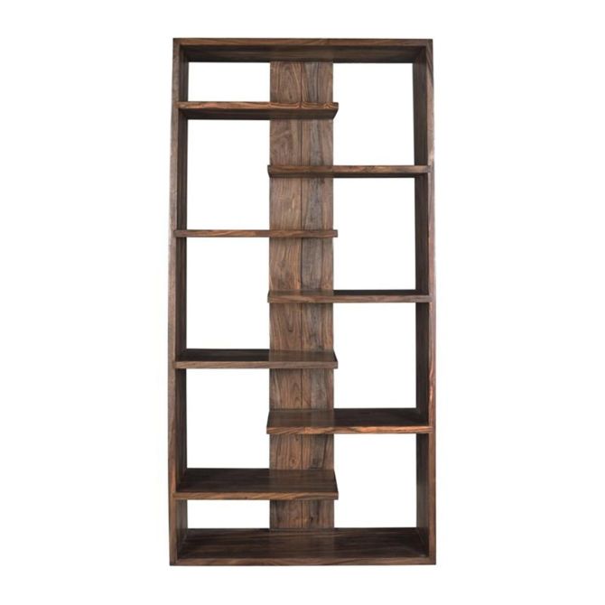 Acres 70" Tall Bookshelf in Brownstone - World Interiors