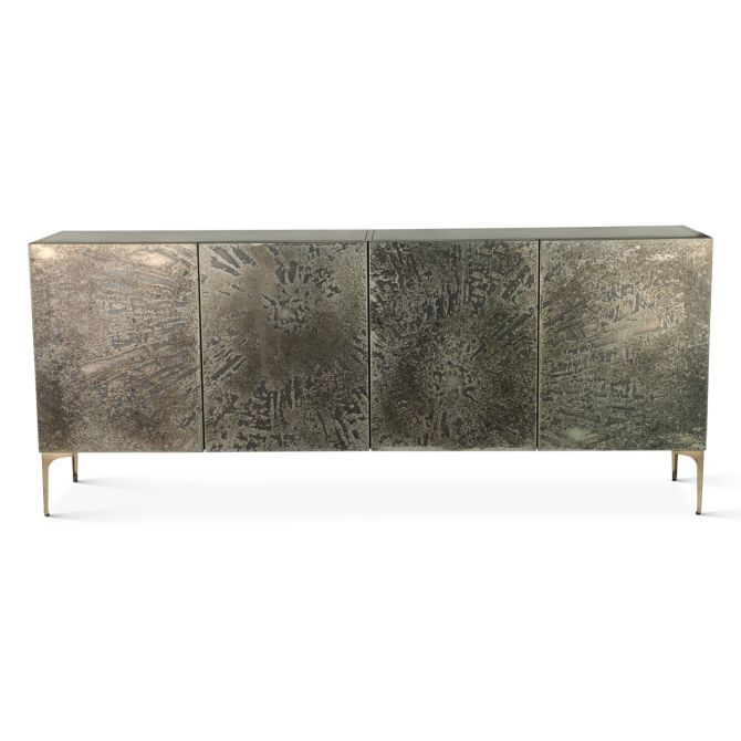 Odessa Modern Four Door Buffet Cabinet in Desert Patina - World Interiors