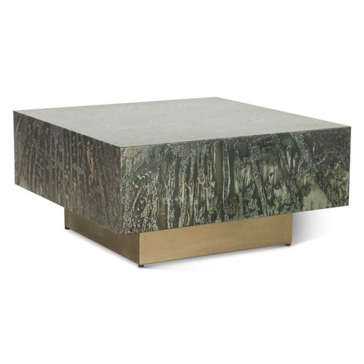 Odessa Modern Industrial Coffee Table in Desert Patina