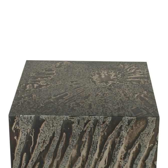 Odessa Modern Industrial Side Table in Desert Patina - World Interiors