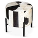 Charleston Black Cowhide Stool - World Interiors