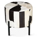 Charleston Black Cowhide Stool - World Interiors