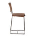 Melbourne Buffalo Leather and Iron Counter Chair - World Interiors