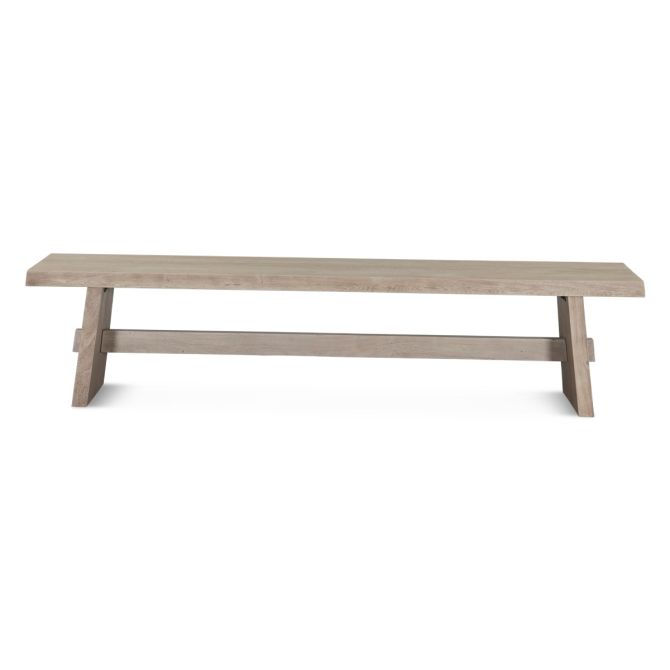 Acadia 79" Dining Bench in Driftwood - World Interiors