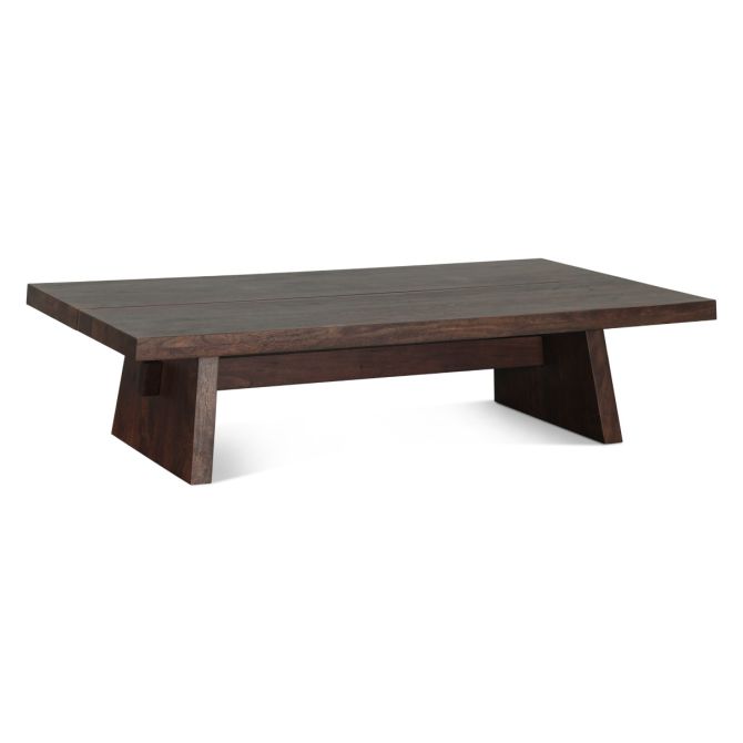Acadia 58" Coffee Table in Coffee Bean - World Interiors