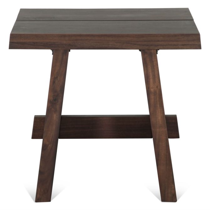 Acadia Rustic Modern Side Table in Coffee Bean - World Interiors