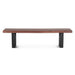 Yarrow 68" Bench in Light Sequoia with Gunmetal Legs - World Interiors