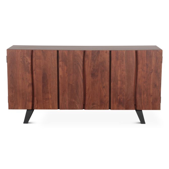 Yarrow 68" Acacia Wood Sideboard in Light Sequoia - World Interiors