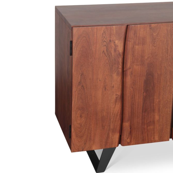 Yarrow 68" Acacia Wood Sideboard in Light Sequoia - World Interiors