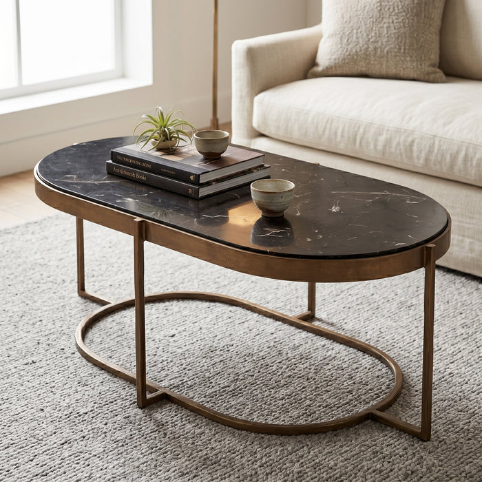 Fresno 43" Industrial Modern Coffee Table - World Interiors