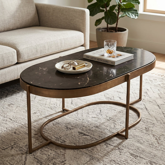 Fresno 43" Industrial Modern Coffee Table - World Interiors