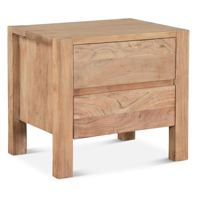 Mesa 32" Rustic Nightstand in Brushed Acacia - World Interiors