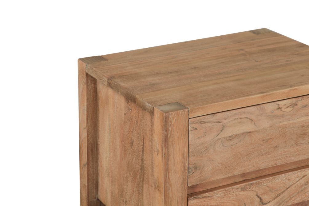 Mesa 32" Rustic Nightstand in Brushed Acacia - World Interiors