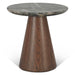 Caldera Lava Marble Side Table with Dark Oak Base - World Interiors