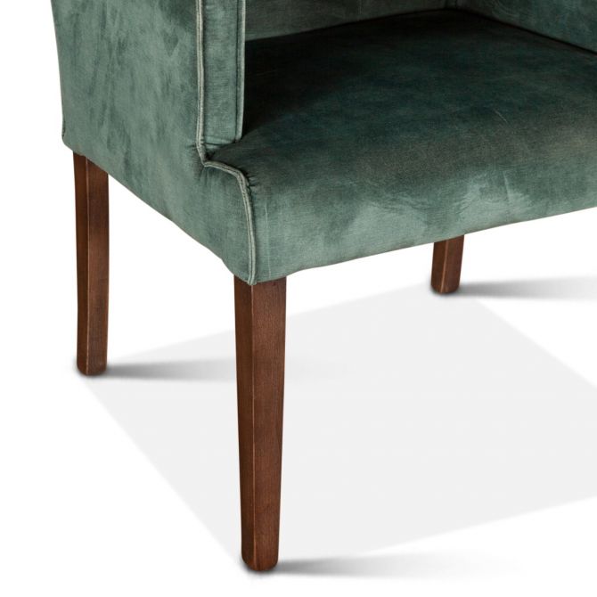 Avery Green Velvet Arm Chair - World Interiors