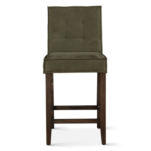 Aven Green Eco - Suede Counter Chair - World Interiors