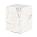 Giza 15" Drum Side Table in Alabaster Marble - World Interiors