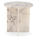 Giza 20" Modern Side Table in Alabaster Marble - World Interiors