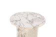 Giza 20" Modern Side Table in Alabaster Marble - World Interiors