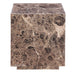 Giza 22" Drum Side Table in Dark Emperador Marble - World Interiors